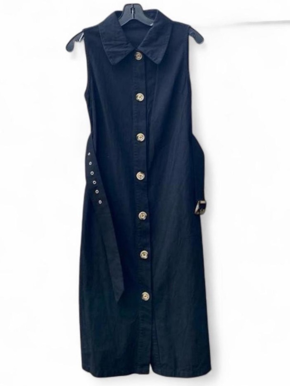 100%cotton Button Up Midi Dress